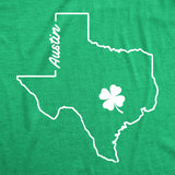 Mens Austin Texas Saint Patrick's T Shirt Funny St. Paddy's Day Parade Novelty Graphic Tee for Guys