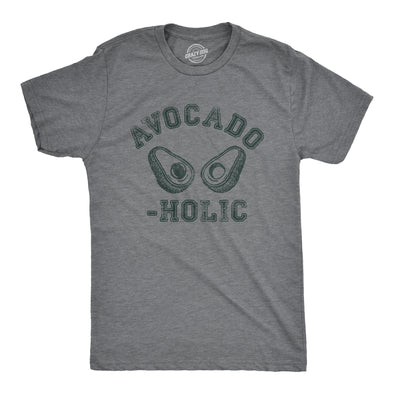 Mens Avocado Holic T Shirt Funny Guacamole Lovers Addict Tee For Guys