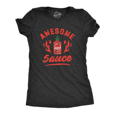 Womens Awesome Sauce T Shirt Funny Saying Cool Nerdy Tee Fun Joke for Foodie