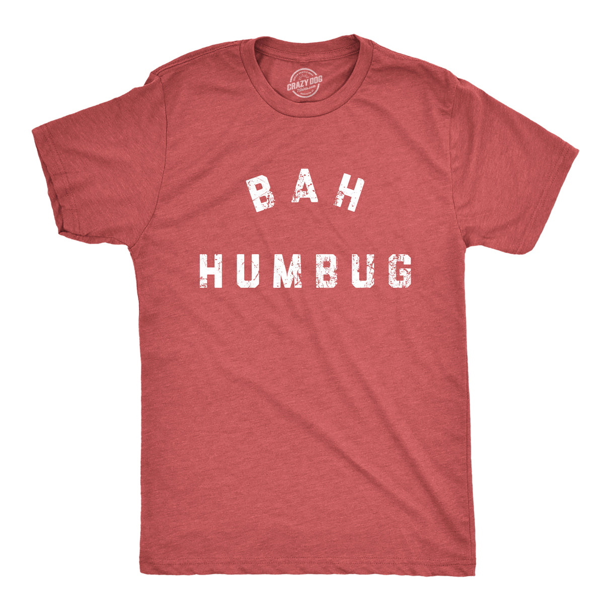 Mens Bah Humbug T Shirt Funny Ebeneezer Scrooge Xmas Party Tee For Guys