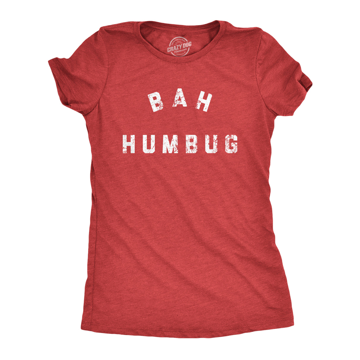 Womens Bah Humbug T Shirt Funny Ebeneezer Scrooge Xmas Party Tee For Ladies