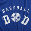 Mens Baseball Dad T Shirt Funny Cool Fathers Day Gift Base Ball Tee For Guys