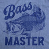 Mens Bass Master T Shirt Funny Sarcastic Fishing Professional Fish Graphic Novelty Tee For Guys