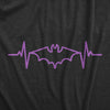 Womens Bat Heart Beat T Shirt Funny Cool Halloween Spooky Tee For Ladies
