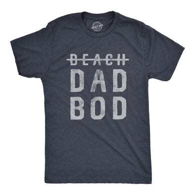 Mens Beach Dad Bod T Shirt Funny Sarcastic Father's Day Fitness Out Of Shape Novetly Tee For Guys