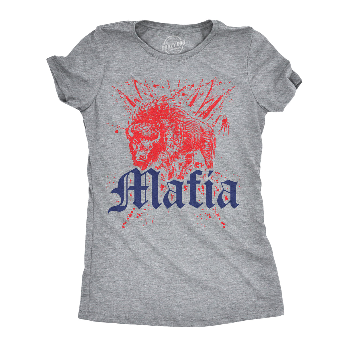 Womens Buffalo Mafia T Shirt Funny Football Graphic Novelty Tee For Ladies