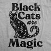 Womens Black Cats Are Magic T Shirt Cute Kitten Lovers Graphic Novelty Tee Halloween Top
