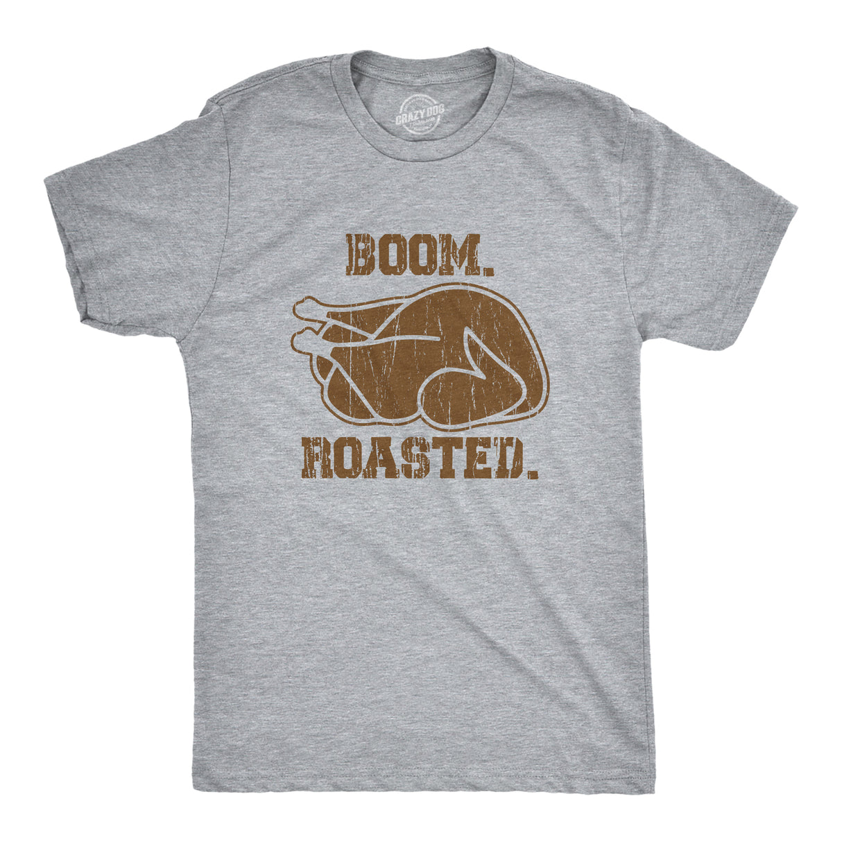 Mens Funny T Shirts Boom Roasted Sarcastic Thanksgiving Dinner Turkey Graphic Tee For Men