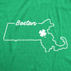 Womens Boston Massachusetts Saint Patrick's Tshirt Funny St. Paddy'a Day Parade Novelty Graphic Tee For Ladies