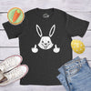 Mens Bunny Giving the Finger T shirt Funny Easter Graphic Cool Novelty Tee