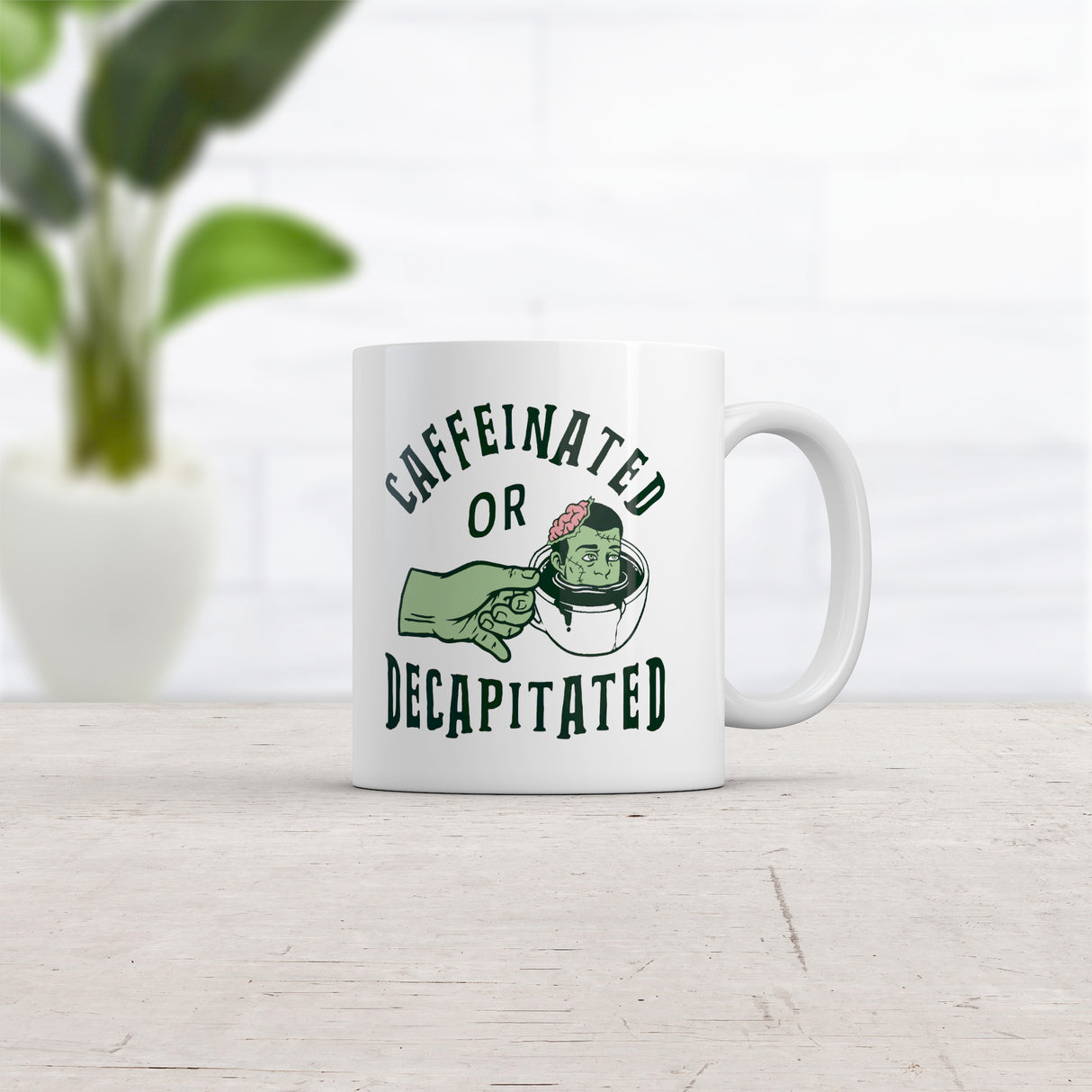 Caffeinated Or Decapitated Mug Funny Killer Coffee Lover Cup -11oz