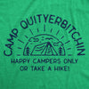 Womens Camp Quityerbitchin T Shirt Funny Sarcastic Camping Tent Complaining Joke Graphic Tee For Ladies
