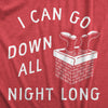 Mens I Can Go Down All Night Long T Shirt Funny Xmas Santa Chimney Sex Joke Tee For Guys