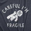 Mens Careful Im Fragile T Shirt Funny Xmas Gingerbread Cookie Joke Tee For Guys