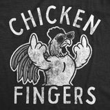 Mens Chicken Fingers T Shirt Funny Sarcastic Offensive Middle Finger Tee For Guys