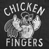 Mens Chicken Fingers T Shirt Funny Sarcastic Offensive Middle Finger Tee For Guys