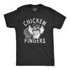 Mens Chicken Fingers T Shirt Funny Sarcastic Offensive Middle Finger Tee For Guys