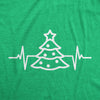 Mens Christmas Tree Heart Beat T Shirt Funny Cool Xmas Party Tee For Guys