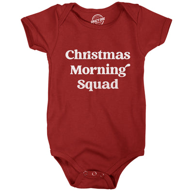 Baby Bodysuit Christmas Morning Squad Funny Xmas Party Family Novelty Graphic Jumper For Infants