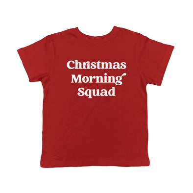 Toddler Christmas Morning Squad Tshirt Funny Xmas Party Family Novelty Graphic Tee For Children