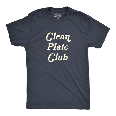 Mens Clean Plate Club T Shirt Funny Thanksgiving Dinner Lovers Tee For Guys