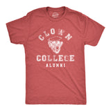 Mens Clown College Alumni T Shirt Funny Sarcastic Graduate Cap Tee For Guys