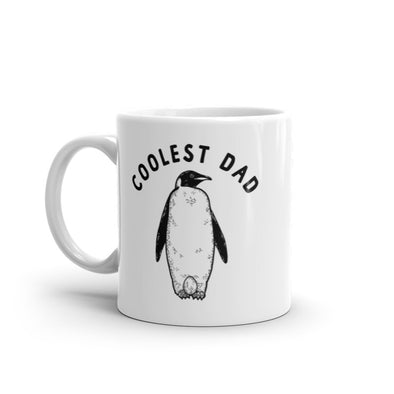 Coolest Dad Mug Funny Fathers Day Gift Sarcastic Chilly Penguin Graphic Novelty Cup-11oz
