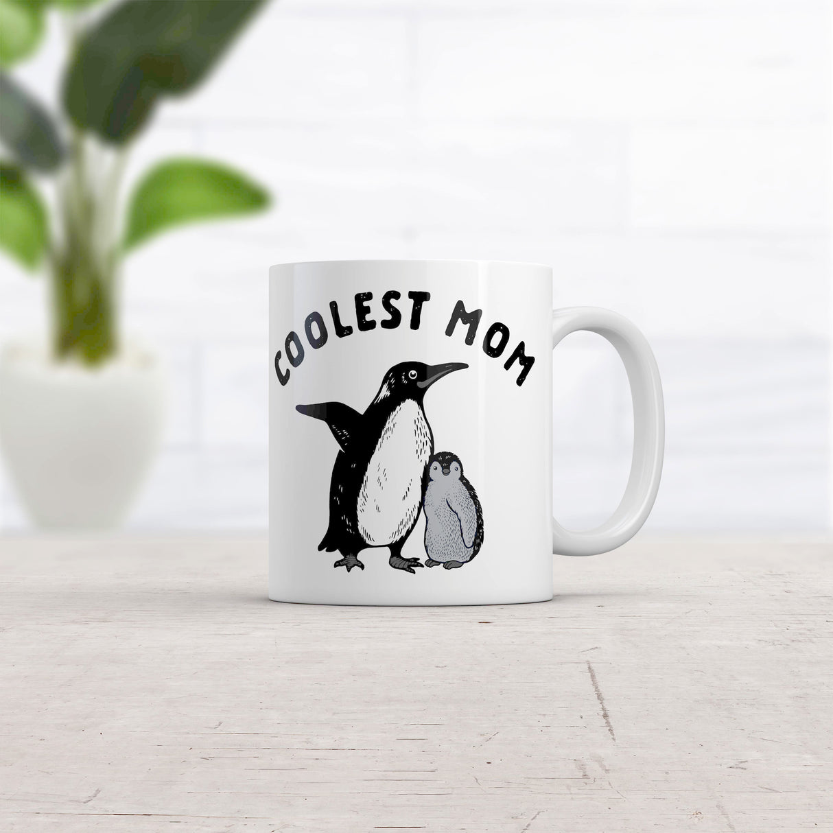 Coolest Mom Penguin Mug Cute Mother's Day Chilly Animal Graphic Novelty Coffee Cup-11oz