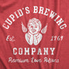 Mens Cupids Brewing Company T Shirt Funny Valentines Day Love Potions Tee For Guys