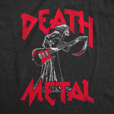 Mens Death Metal T Shirt Funny Brutal Grim Reaper Bloody Guitar Tee For Guys