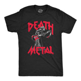 Mens Death Metal T Shirt Funny Brutal Grim Reaper Bloody Guitar Tee For Guys