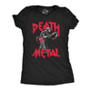 Womens Death Metal T Shirt Funny Brutal Grim Reaper Bloody Guitar Tee For Ladies