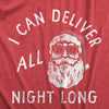 Mens I Can Deliver All Night Long T Shirt Funny Christmas Party Santa Sex Joke Novelty Tee For Guys