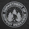 Mens Department Of Bigfoot Research T Shirt Funny Sasquatch Search Tee For Guys