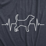 Mens Dog Heart Beat T Shirt Funny Cool Puppy Pet Lover Tee For Guys