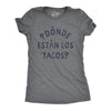 Womens Donde Estan Los Tacos T Shirt Funny Spanish Cinco De Mayo Taco Lovers Text Tee For Ladies