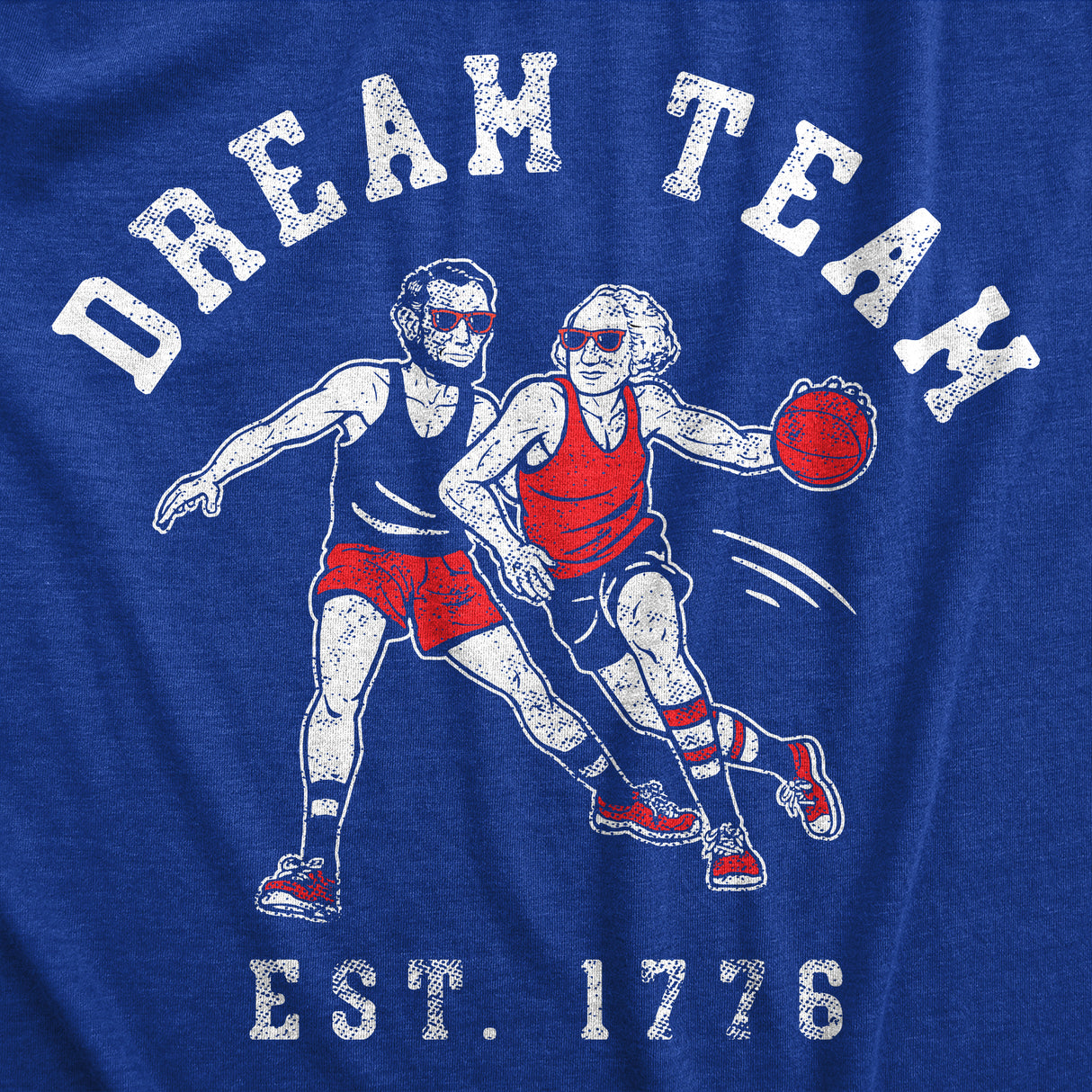 Mens Dream Team 1776 T Shirt Funny  George Washington Abe Lincoln Graphic Tee For Guys