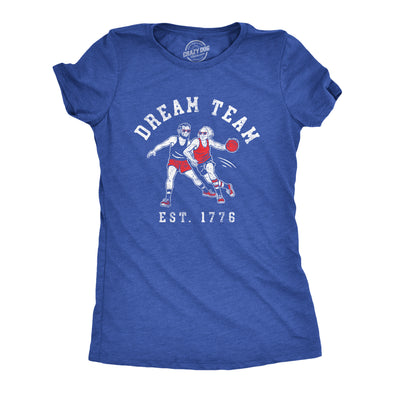 Womens Dream Team 1776 T Shirt Funny  George Washington Abe Lincoln Graphic Tee For Ladies