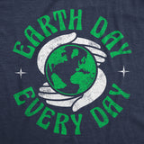 Mens Earth Day Every Day T Shirt Funny Saying Retro Planet Graphic Novelty Tee For Guys