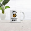 Easily Distracted By Beer Mug Funny Drinking Graphic Novelty Coffee Cup-11oz