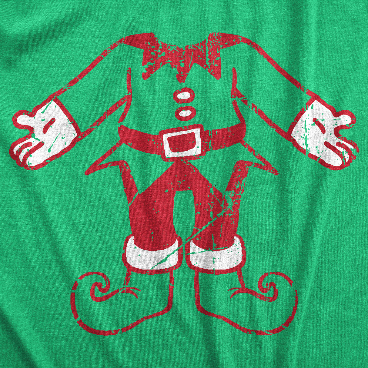 Mens Elf Body T Shirt Funny Cute Xmas Party Santas Helper Tee for Guys