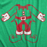 Mens Elf Body T Shirt Funny Cute Xmas Party Santas Helper Tee for Guys