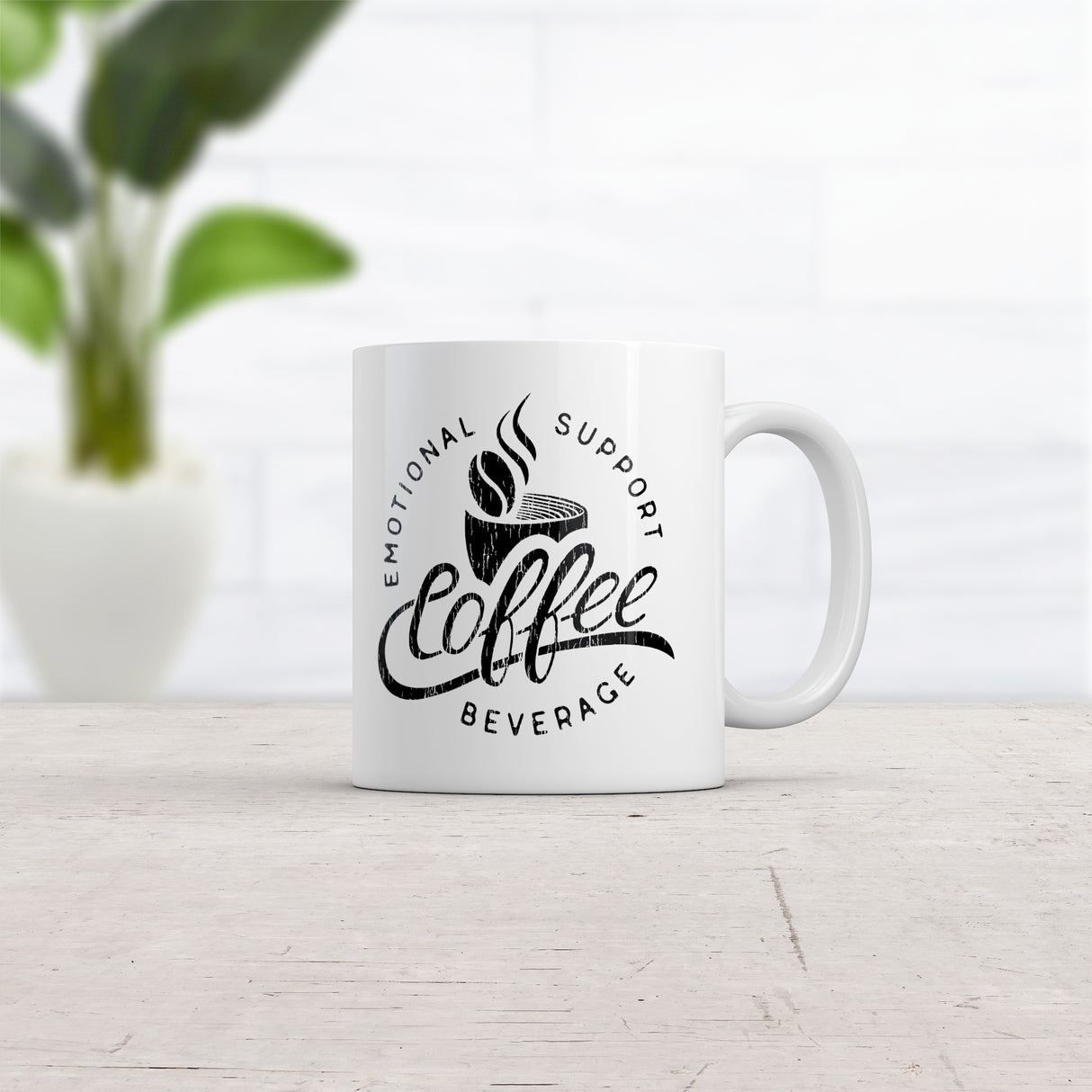 Emotional Support Beverage Mug Funny Sarcastic Caffeine Lover Novelty Cup-11oz