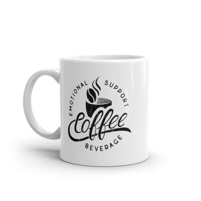 Emotional Support Beverage Mug Funny Sarcastic Caffeine Lover Novelty Cup-11oz