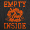 Womens Empty Inside T Shirt Funny Halloween Rotting Jack O Lantern Tee For Ladies
