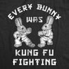 Mens Every Bunny Was Kung Fu Fighting T Shirt Funny Graphic Tee Cool Easter Gift Fun