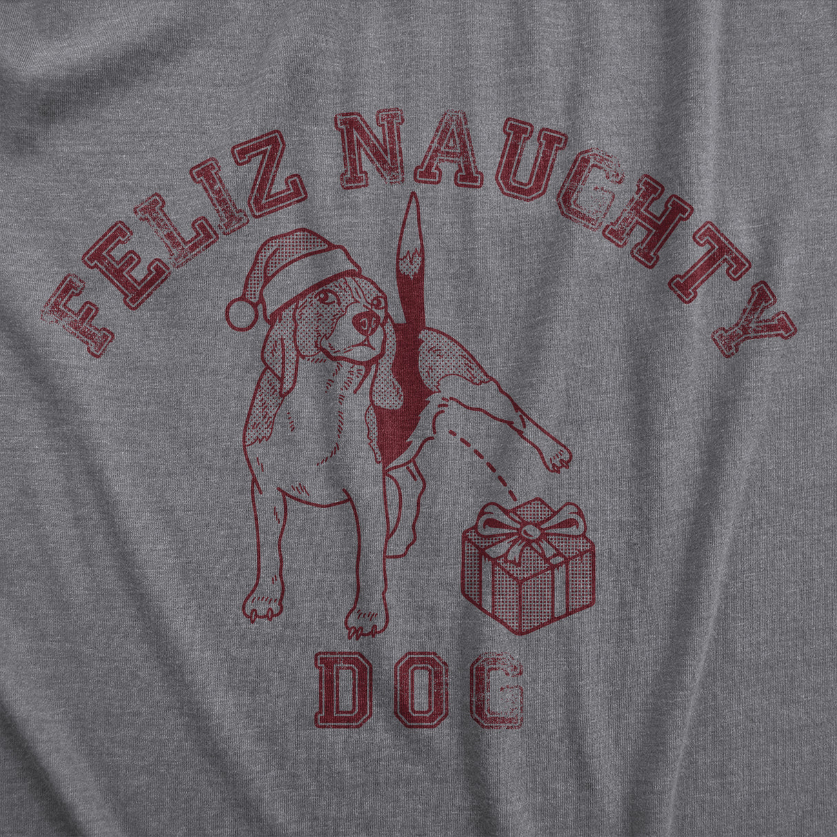 Feliz Naughty Dog Puppy Shirt Funny Xmas Bad Doggy Tee For Pups