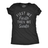 Womens First We Fiesta Then We Siesta T Shirt Funny Cinco De Mayo Party Joke Text Tee for Ladies