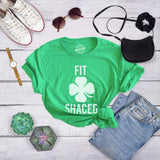 Womens Fit Shaced Funny Irish Clover Shamrock Saint Patricks Day Lucky T Shirt