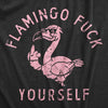 Mens Flamingo Fuck Yourself T Shirt Funny Rude Pink Bird Tee For Guys